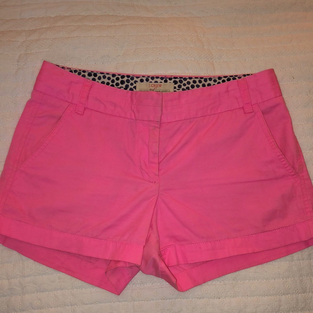 J Crew Pink Chino Shorts